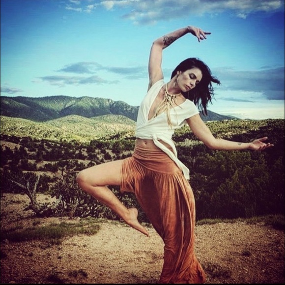 Tie Dye Side Slit Maxi Skirt - Festival Hippie Boho Tie Dyed Double Side Slits - Picture 12 of 17